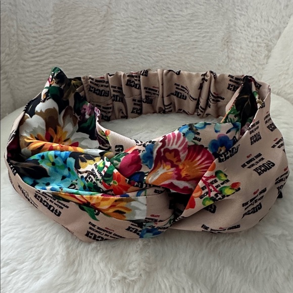 Gucci Floral Print Hairband - Silk - Picture 1 of 7